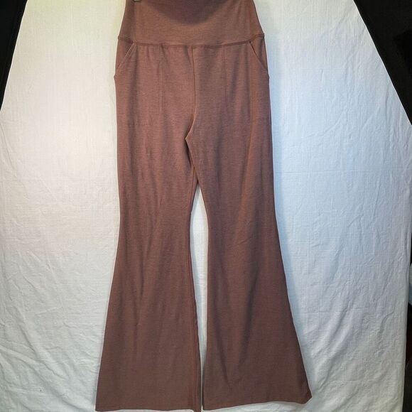 Beyond Yoga Mauve Pink Spacedye All Day Flared High Waist Pull On Pants Large - Picture 1 of 7